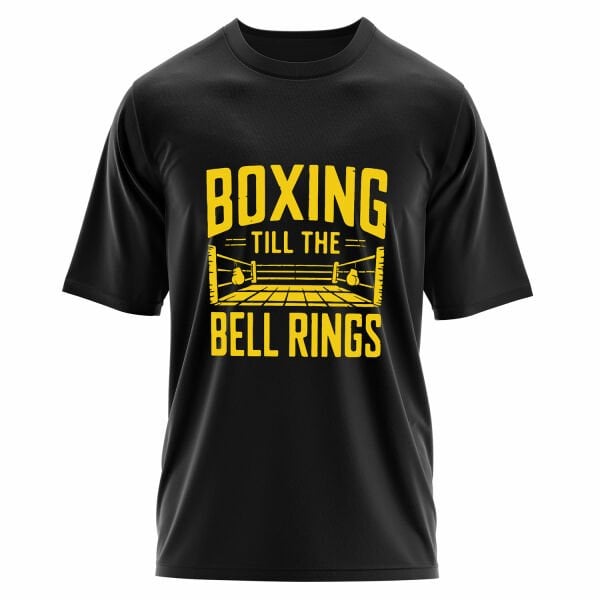 Boxing Till The Bell Rings Oversize Tişört L - Siyah