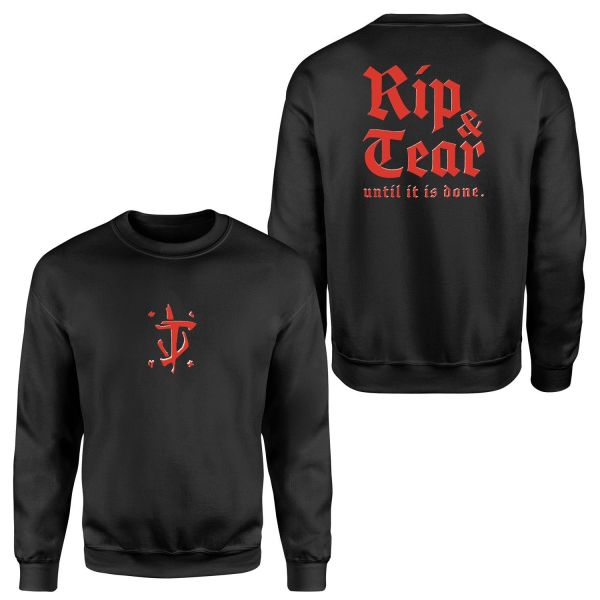 RIP & TEAR | DOOM Sweatshirt XL - Siyah