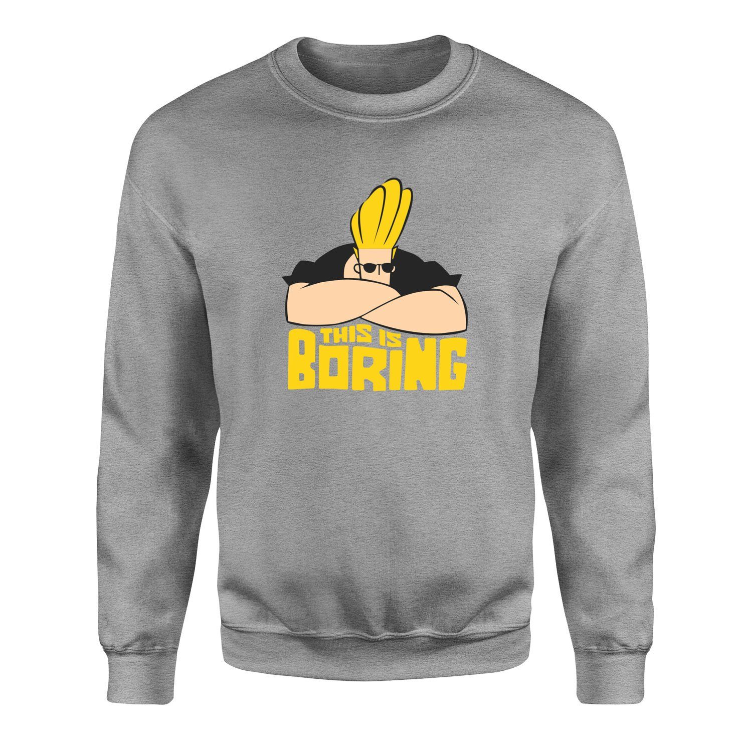 This is Boring | Johnny Bravo Sweatshirt XL - Gri