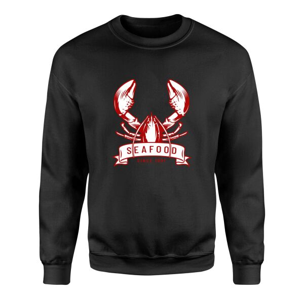 Seafood Sweatshirt M - Siyah