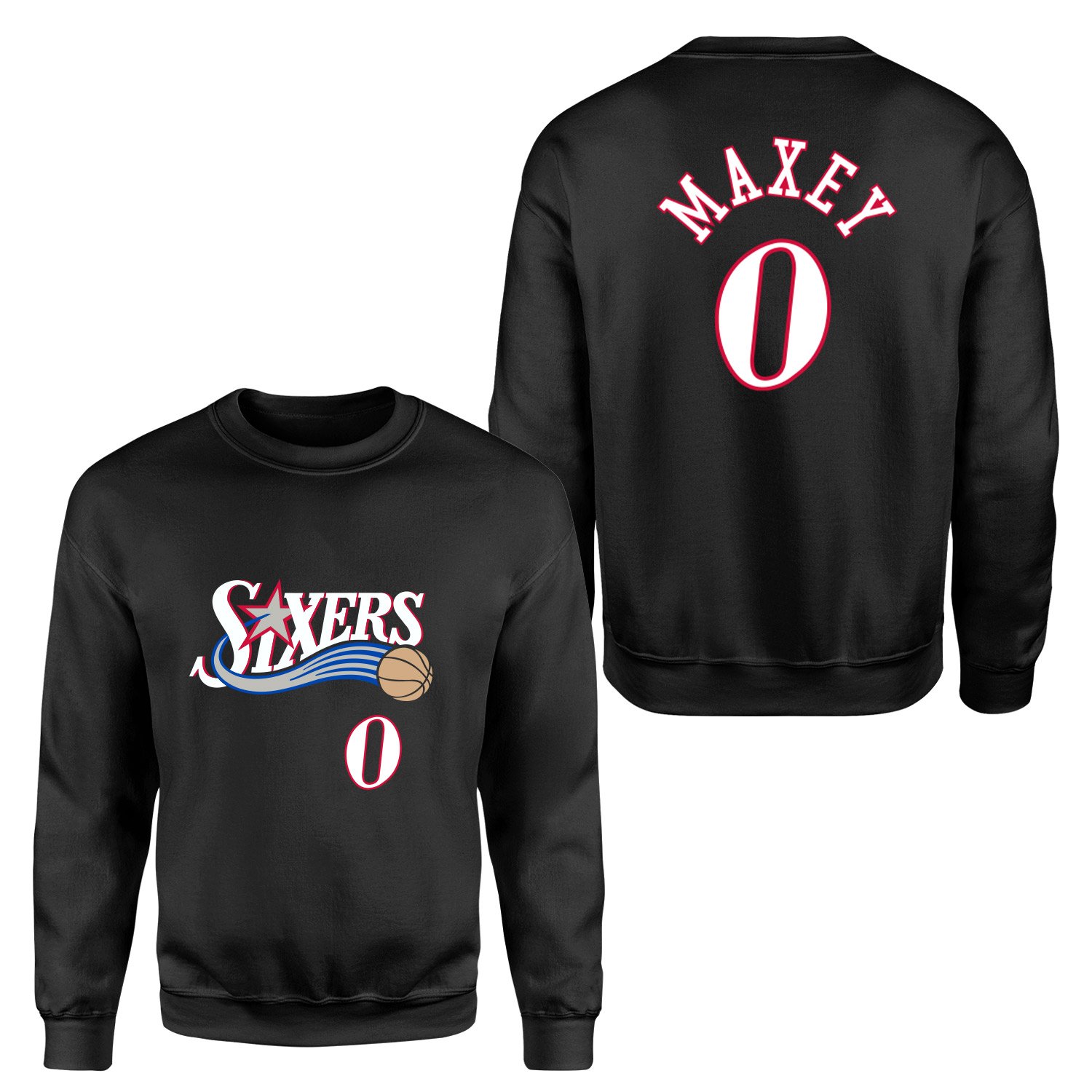 Tyrese Maxey Philadelphia Forma Sweatshirt XXL - Siyah
