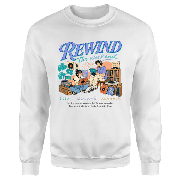 Rewind the Weekend Sweatshirt S - Beyaz