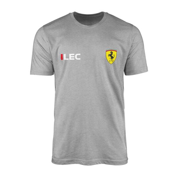 Charles Leclerc Ferrari #LEC ID Tişört XL - Gri