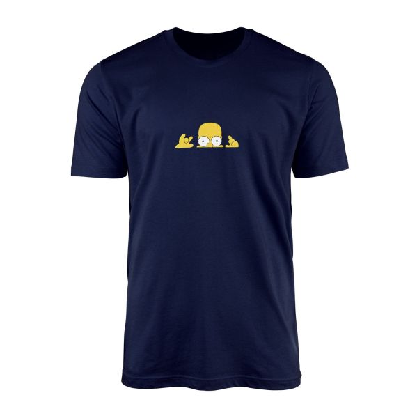 Homer Simpson, Lazy Genius | The Simpsons Tişört S - İndigo Mavisi