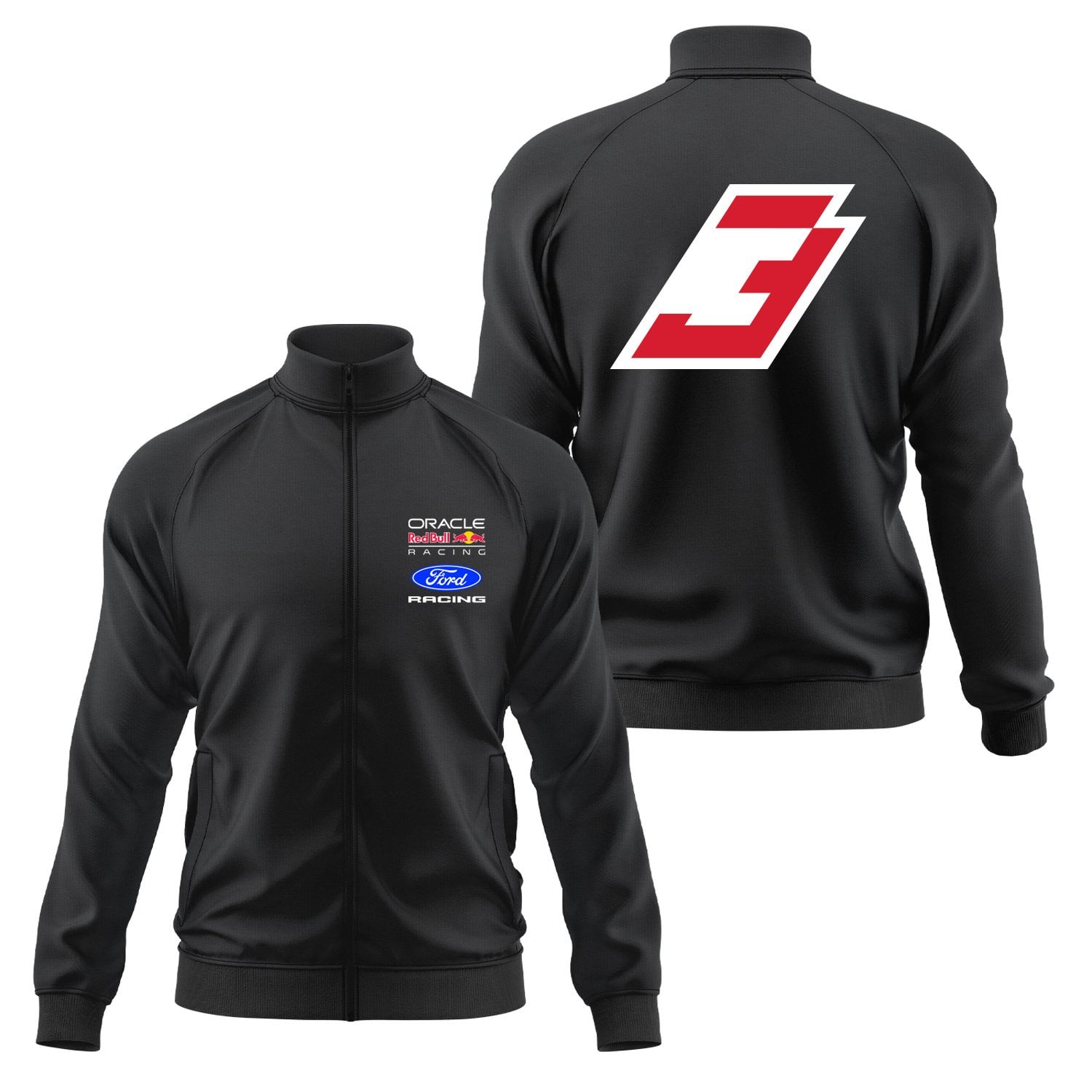 Max Verstappen Red Bull Jersey Fermuarlı Sweatshirt XL - Siyah
