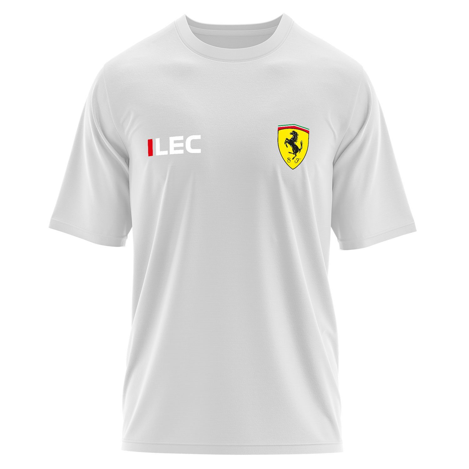 Charles Leclerc Ferrari #LEC ID Oversize Tişört L - Beyaz
