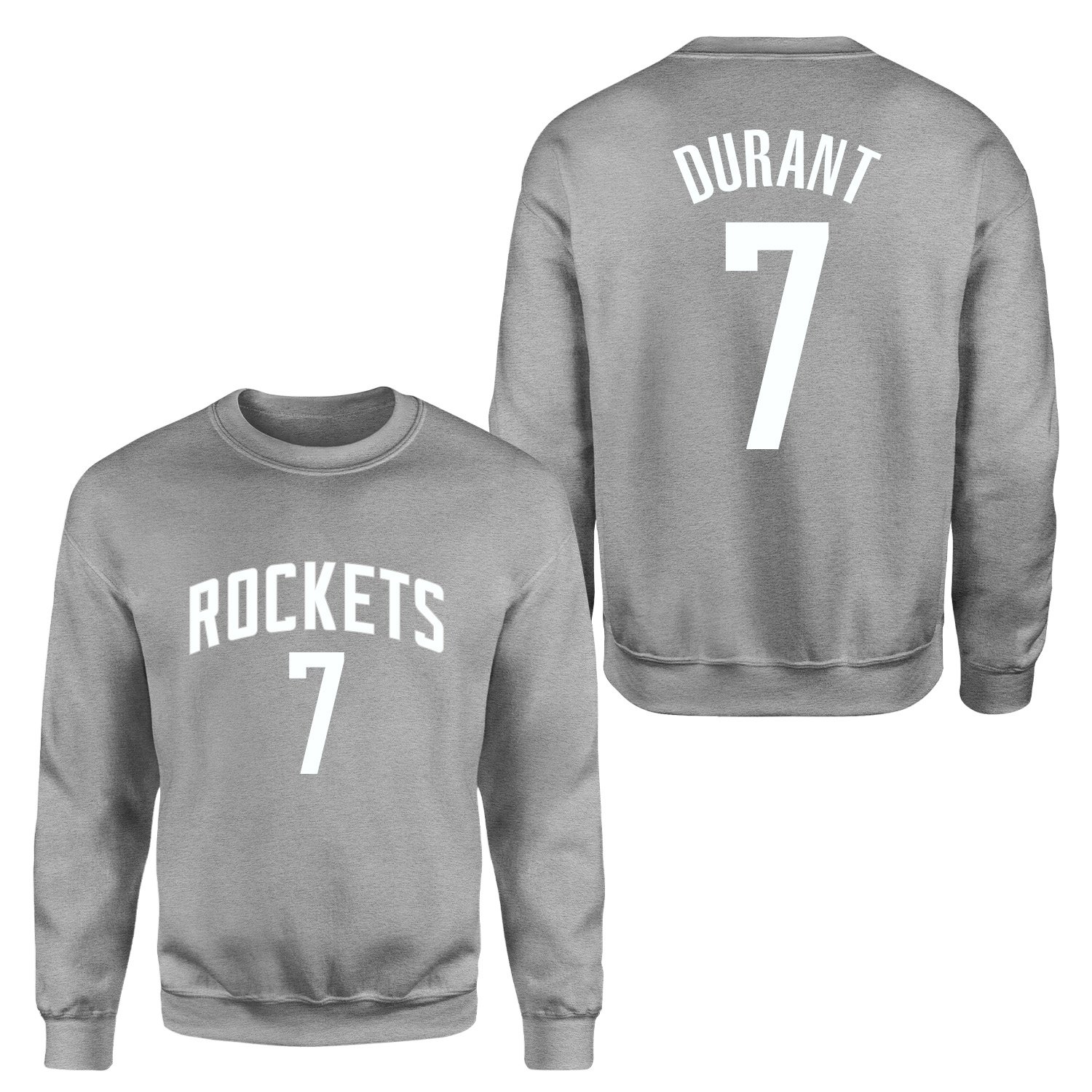 Kevin Durant 7 Rockets Jersey Sweatshirt XXL - Gri