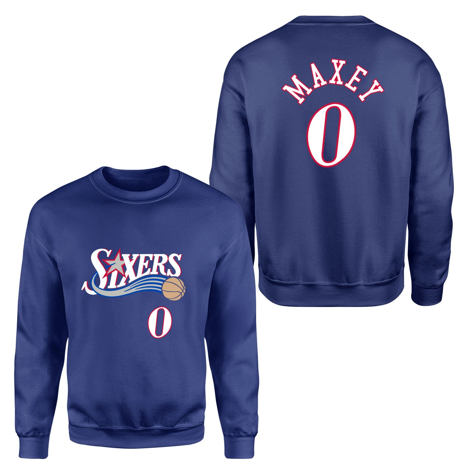 Tyrese Maxey Philadelphia Forma Sweatshirt S - İndigo Mavisi