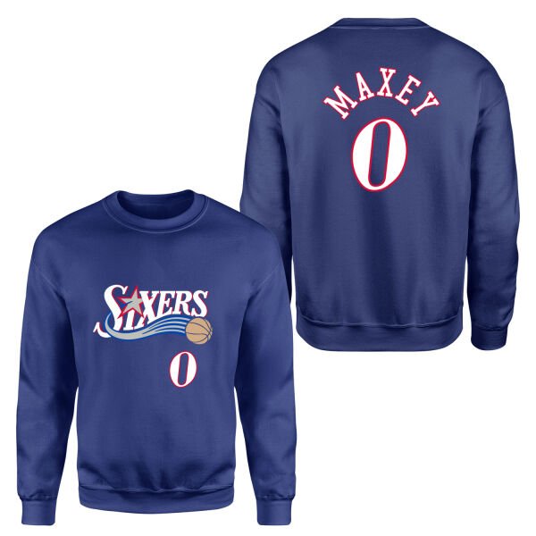 Tyrese Maxey Philadelphia Forma Sweatshirt S - İndigo Mavisi