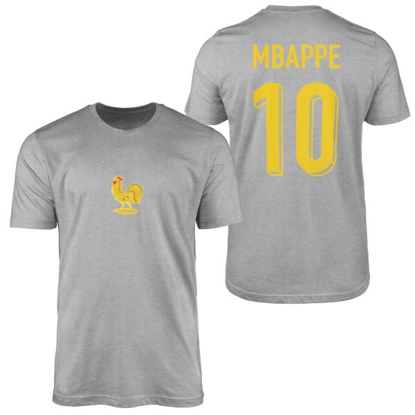 KYLIAN MBAPPE | Fransa 24 Basic Edition Tişört S - Gri