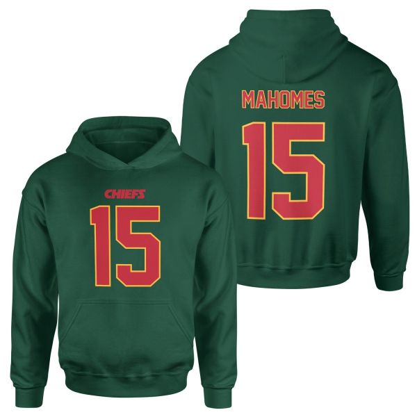Patrick Mahomes Kansas City Chiefs Forma Hoodie M - Nefti Yeşili