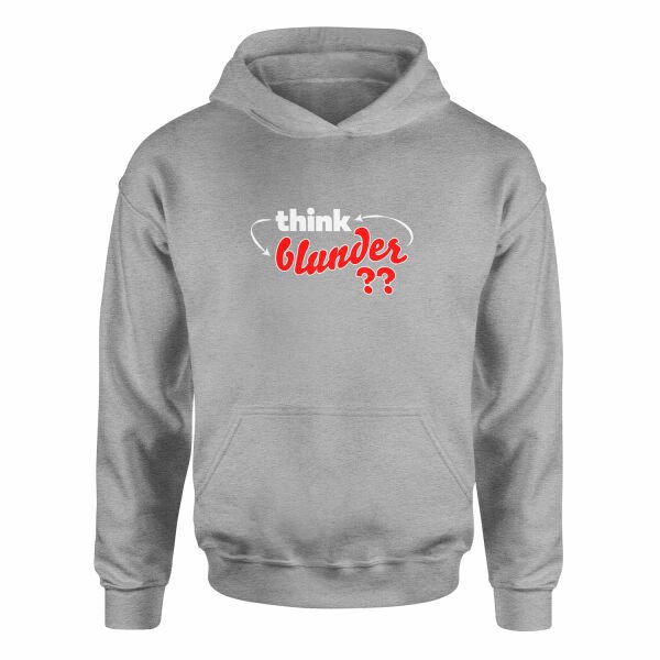 Think-Blunder-Repeat Hoodie XL - Gri