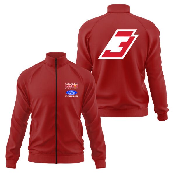 Max Verstappen Red Bull Jersey Fermuarlı Sweatshirt S - Kırmızı