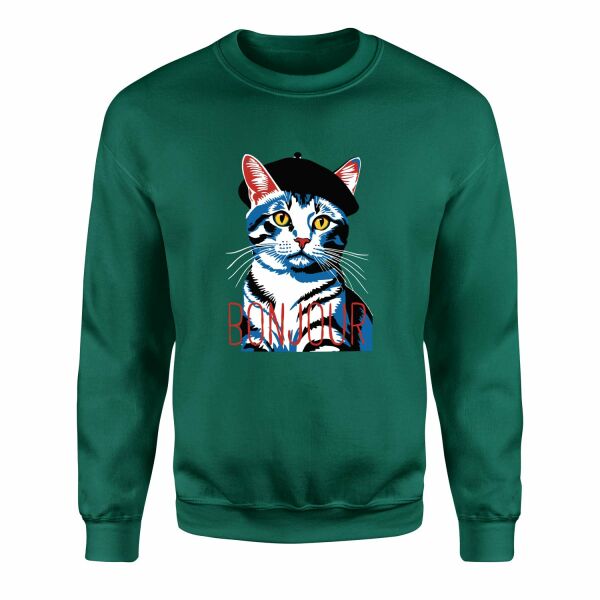 Bonjour Sweatshirt M - Nefti Yeşili