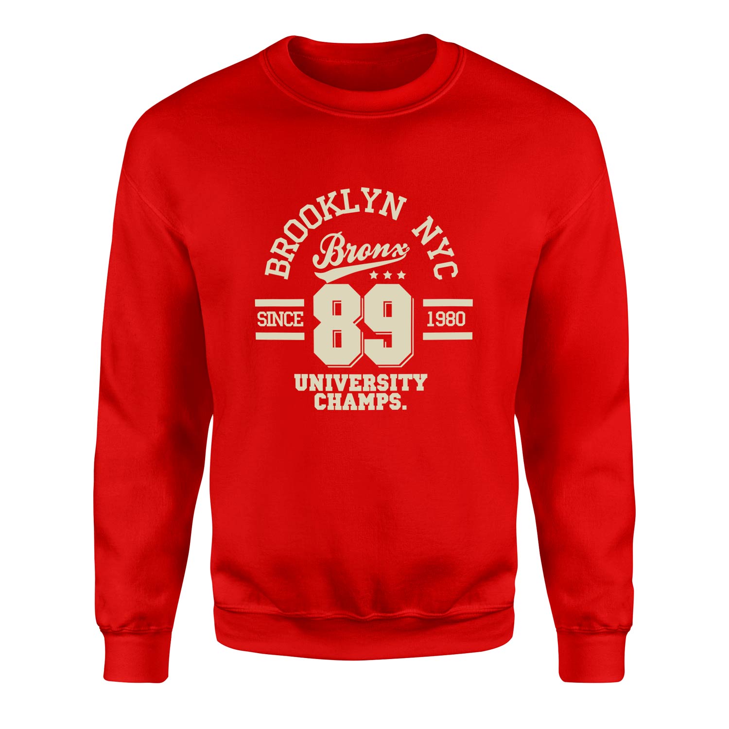 Brooklyn NYC Sweatshirt S - Kırmızı