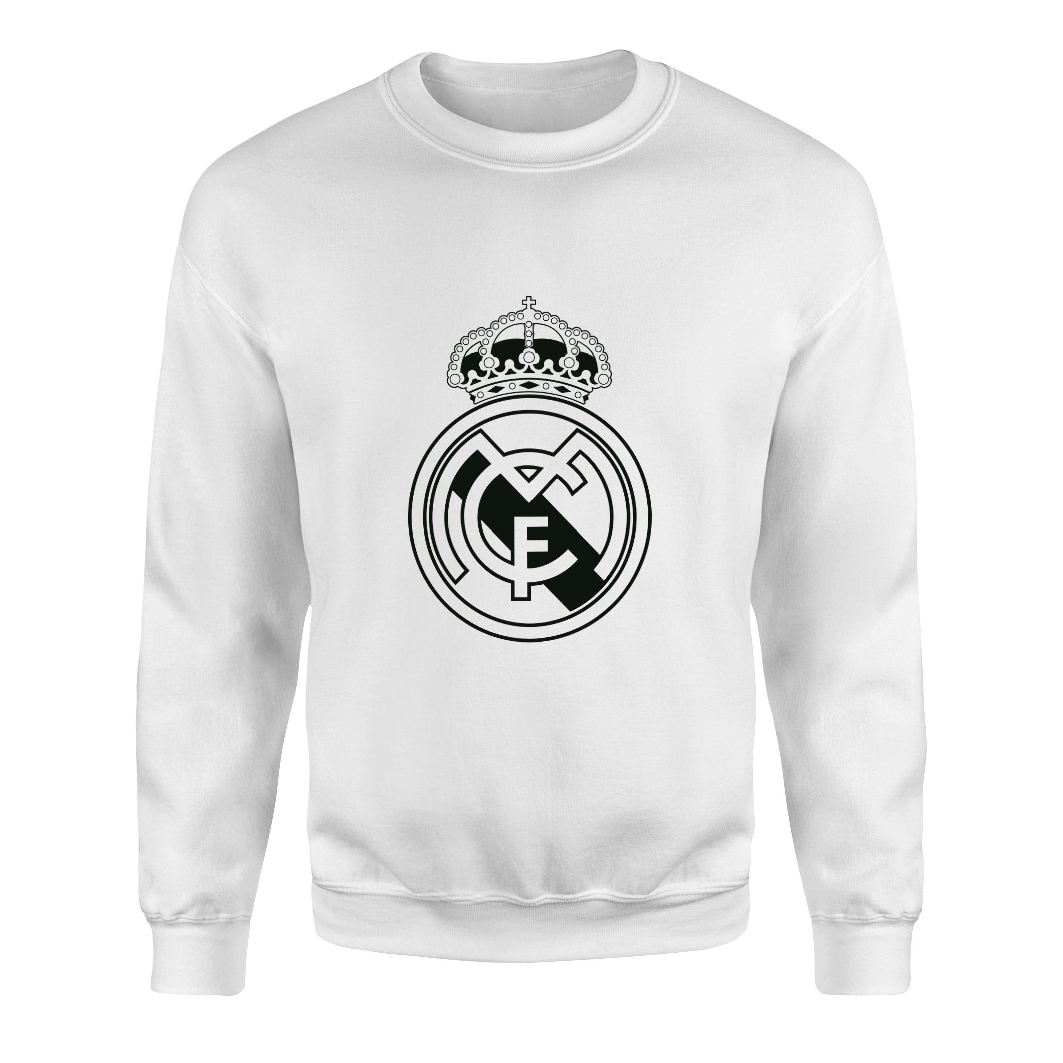 Real Madrid Shield Sweatshirt S - Beyaz