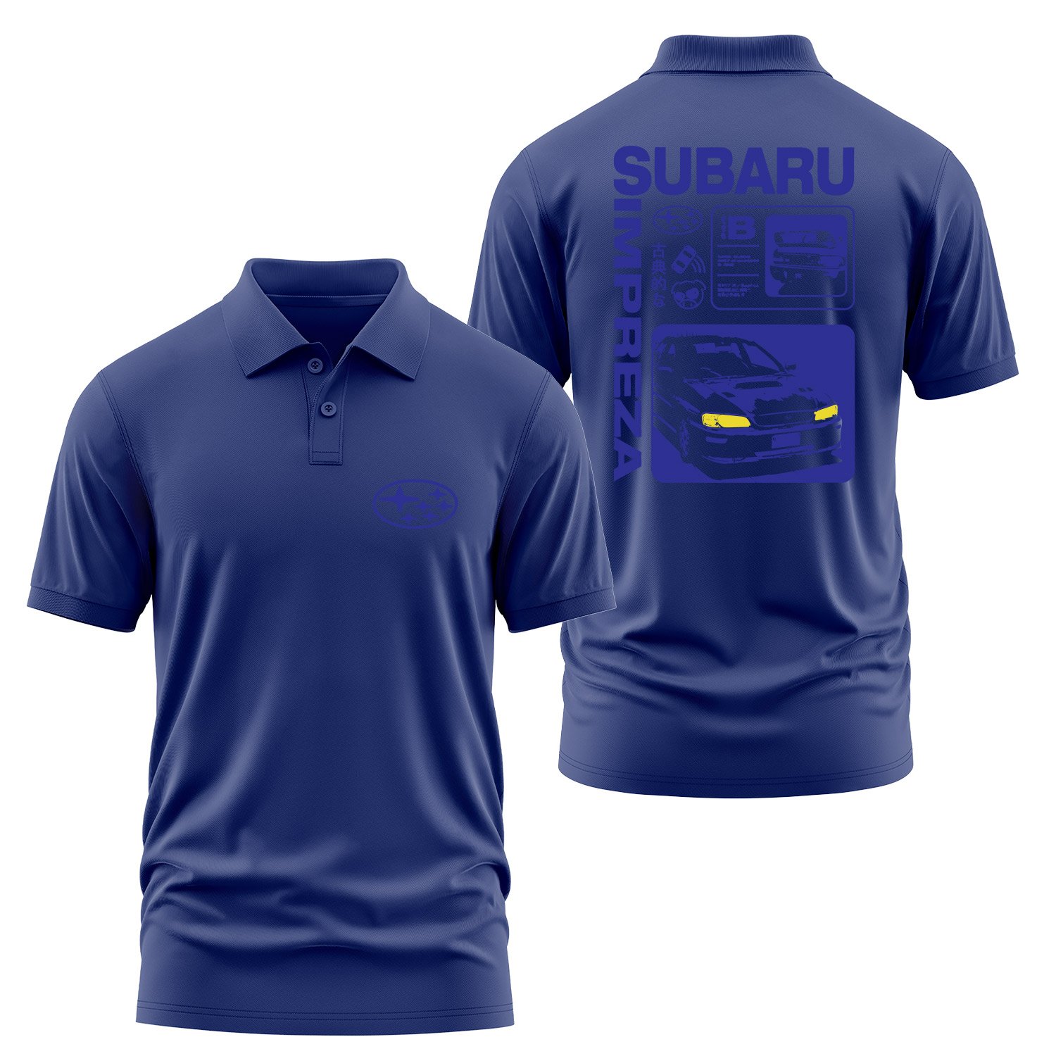 Subaru Impreza Polo Tişört L - İndigo Mavisi