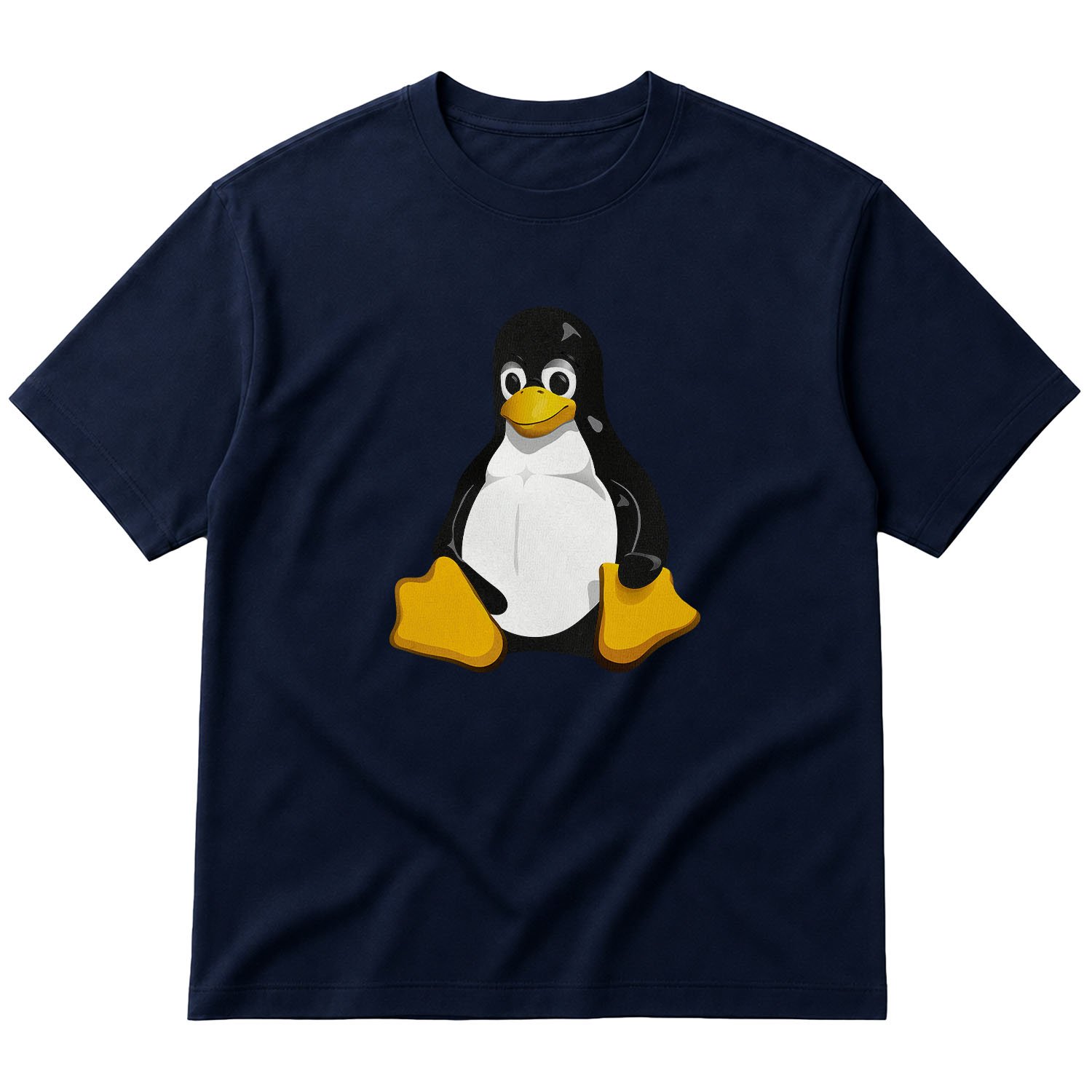 Linux Tux Oversize Tişört M - İndigo Mavisi