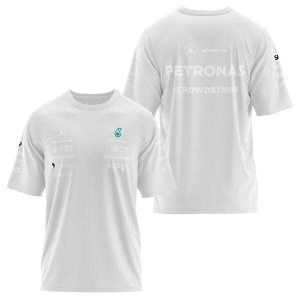 Mercedes AMG Petronas 2026 Teamline Oversize Tişört S - Beyaz