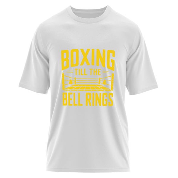 Boxing Till The Bell Rings Oversize Tişört S - Beyaz