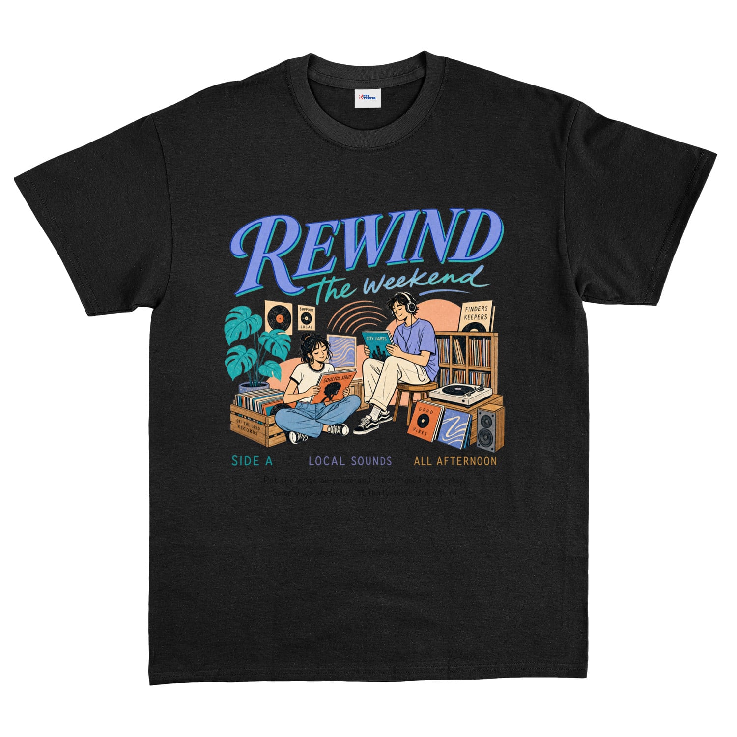 Rewind the Weekend Tişört M - Siyah