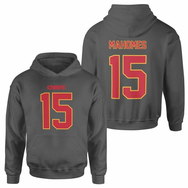Patrick Mahomes Kansas City Chiefs Forma Hoodie XXL - Füme