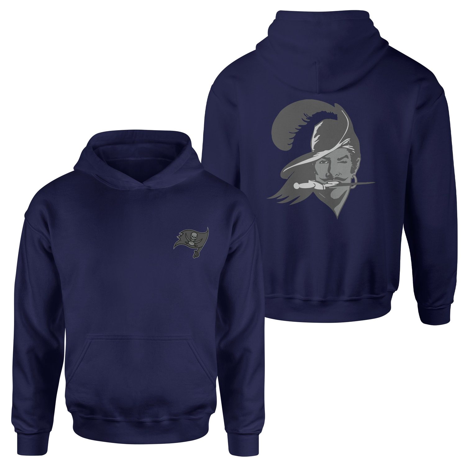 Tampa Bay Buccaneers Pirate Mode Hoodie M - İndigo Mavisi