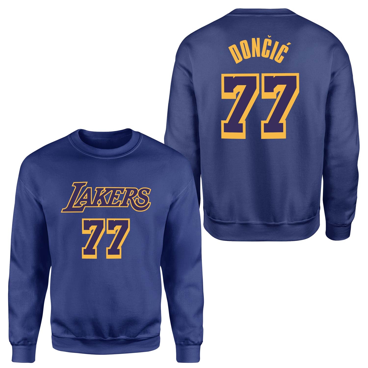 Luka Doncic 77 Lakers Sweatshirt L - İndigo Mavisi