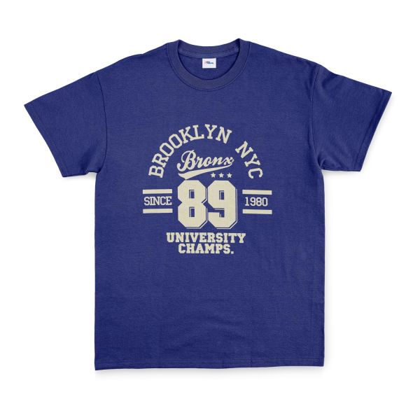 Brooklyn NYC Tişört L - İndigo Mavisi