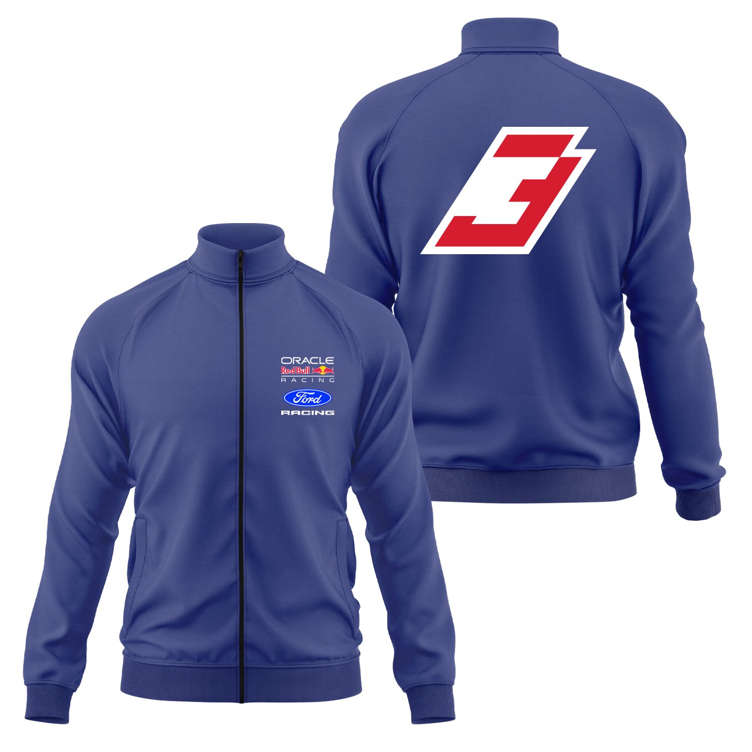 Max Verstappen Red Bull Jersey Fermuarlı Sweatshirt M - İndigo Mavisi
