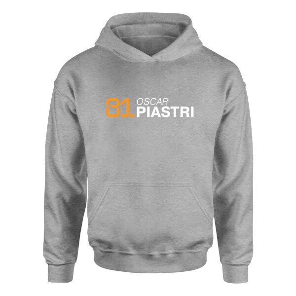 Oscar Piastri 81 Hoodie XL - Gri