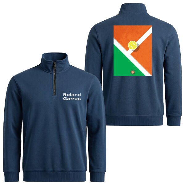 Roland Garros SE Yarım Fermuarlı Sweatshirt M - İndigo Mavisi