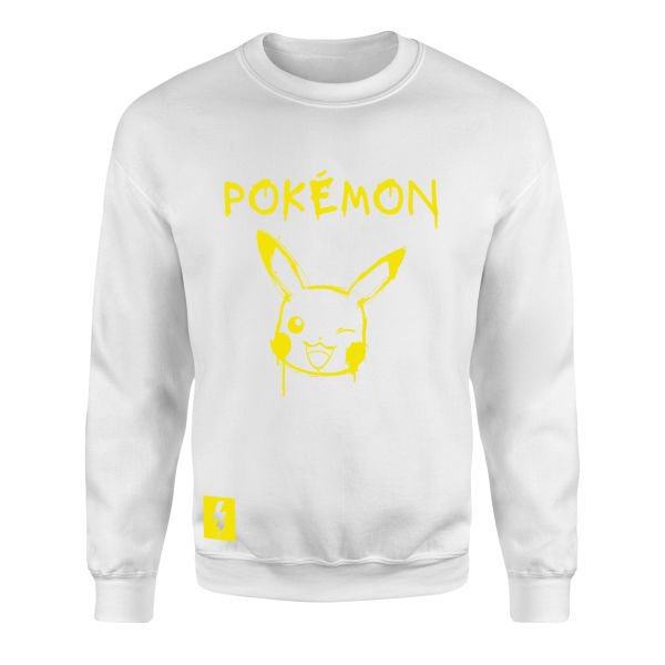 POKEMON #0025 Sweatshirt XL - Beyaz