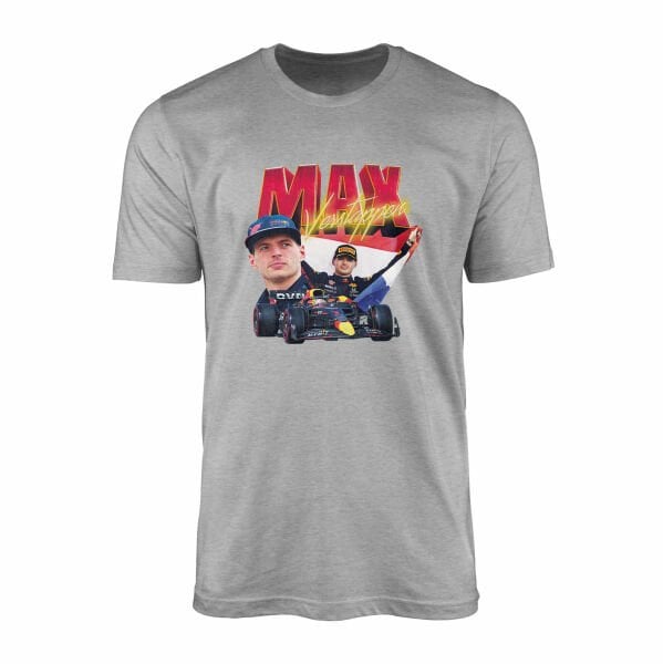 Max Verstappen Champion Tişört M - Gri
