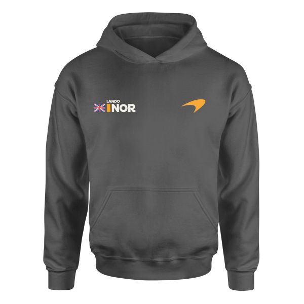 Lando Norris Name Tag McLaren Racing Hoodie M - Füme