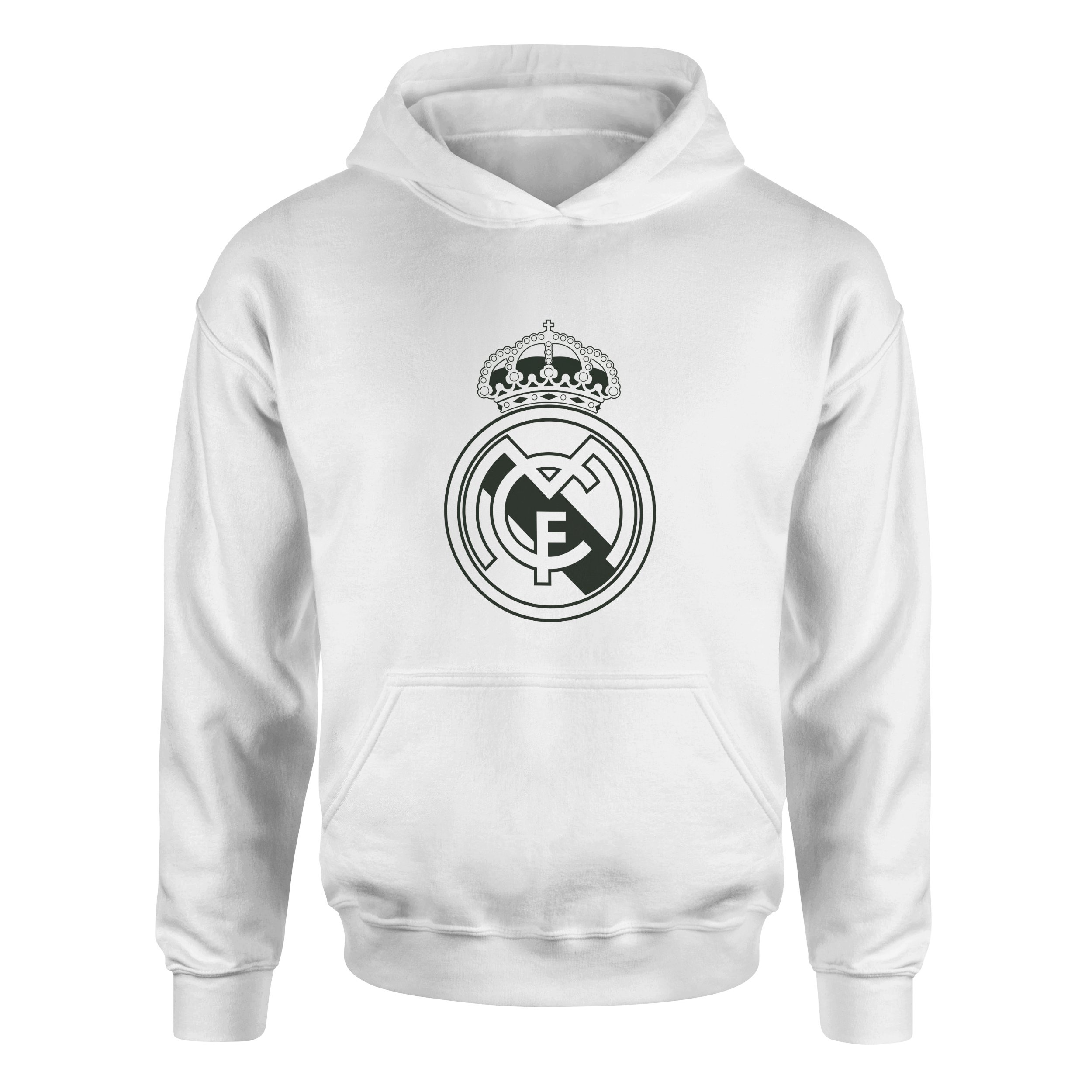 Real Madrid Shield Hoodie S - Beyaz