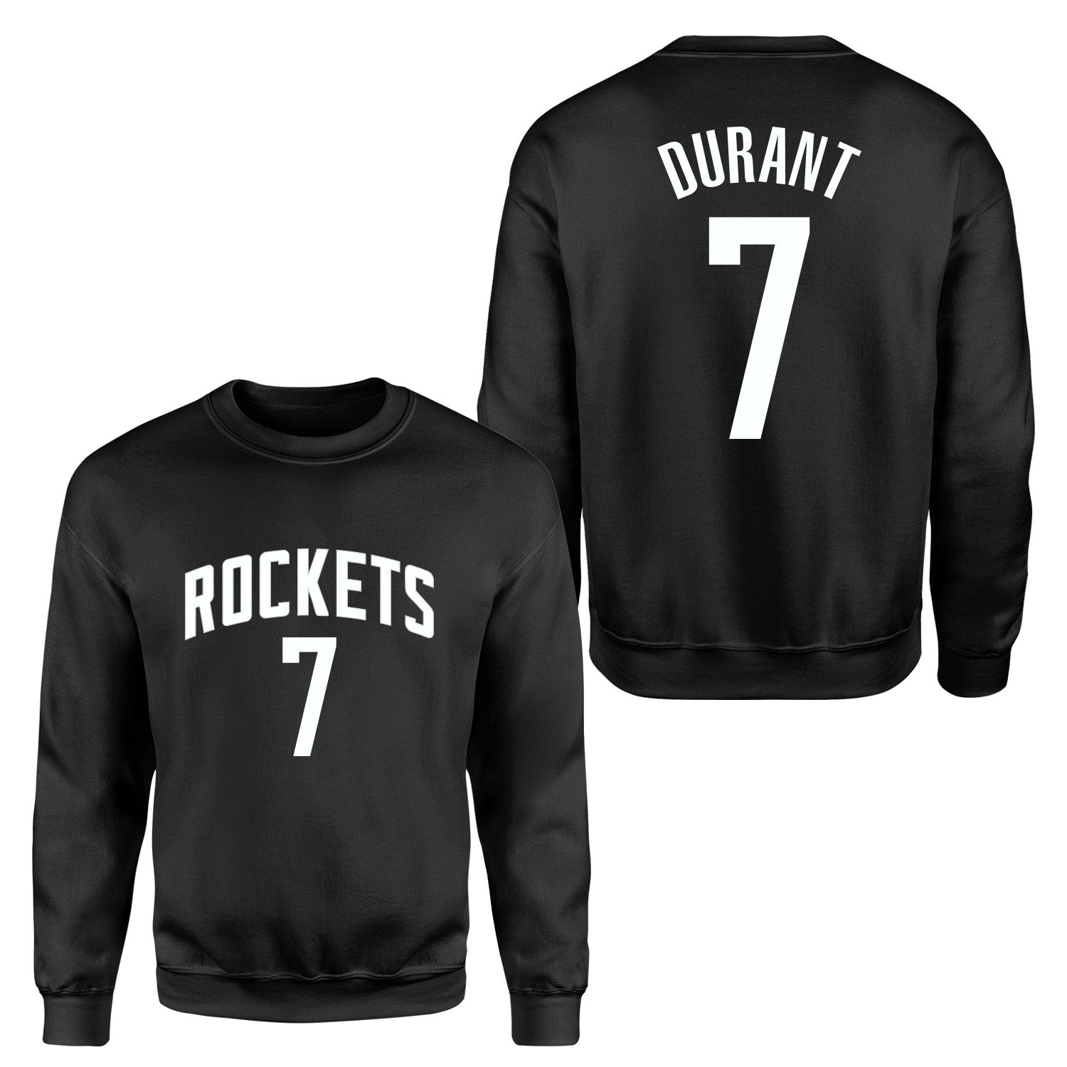 Kevin Durant 7 Rockets Jersey Sweatshirt XXL - Siyah