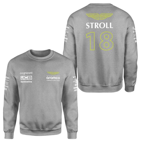 Lance Stroll 18 | Aston Martin Sweatshirt S - Gri