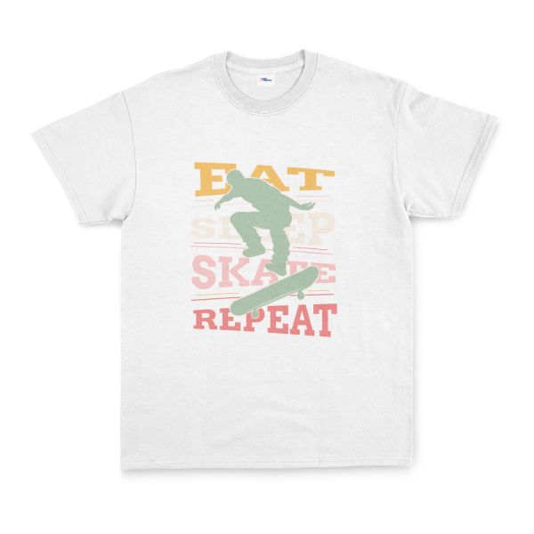 Eat Sleep Skate Repeat Tişört L - Beyaz