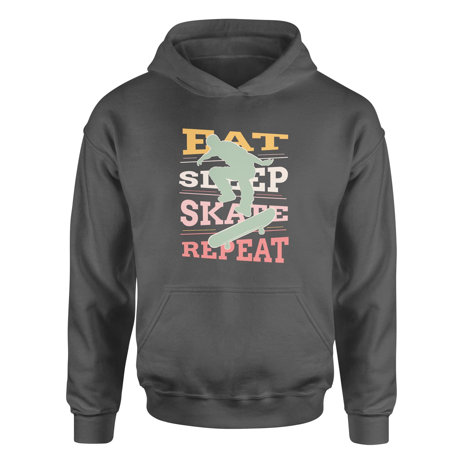 Eat Sleep Skate Repeat Hoodie L - Füme