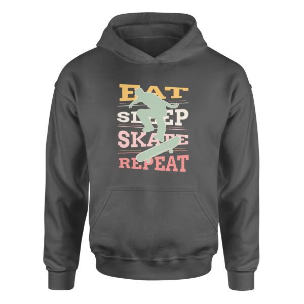 Eat Sleep Skate Repeat Hoodie L - Füme