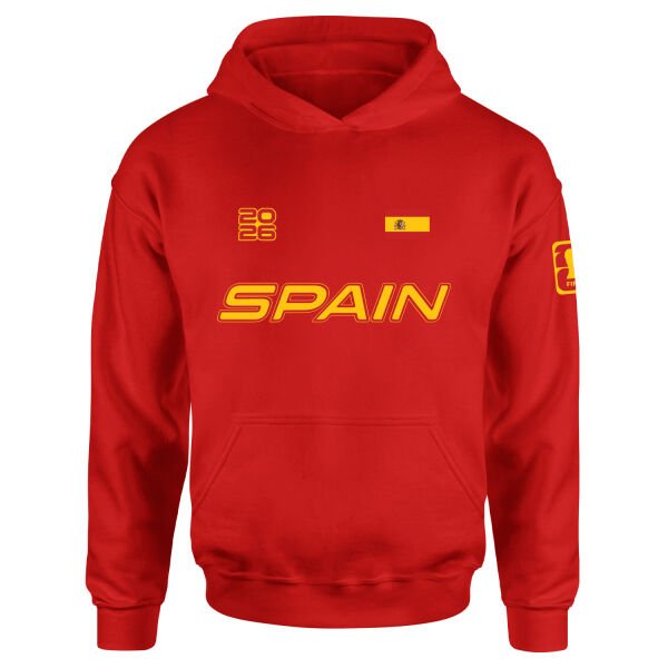 İspanya 2026 Hoodie S - Kırmızı