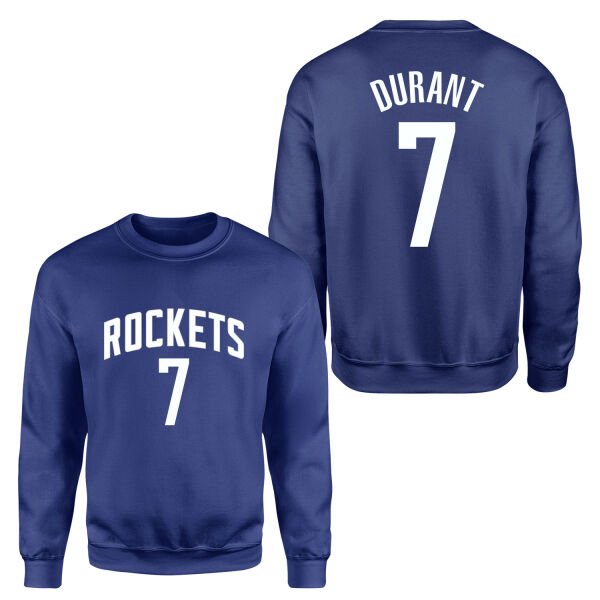 Kevin Durant 7 Rockets Jersey Sweatshirt S - İndigo Mavisi