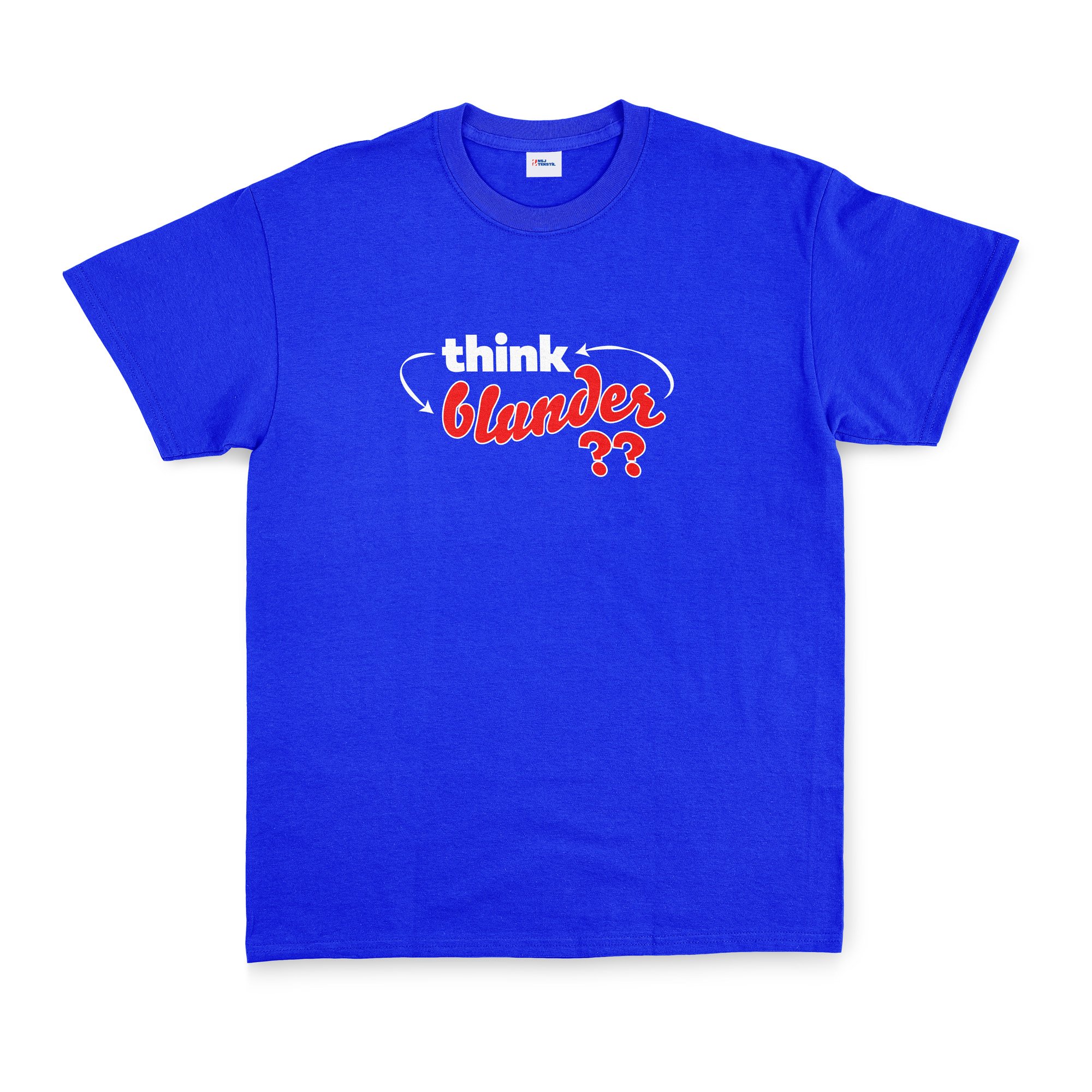 Think-Blunder-Repeat Tişört L - Mavi