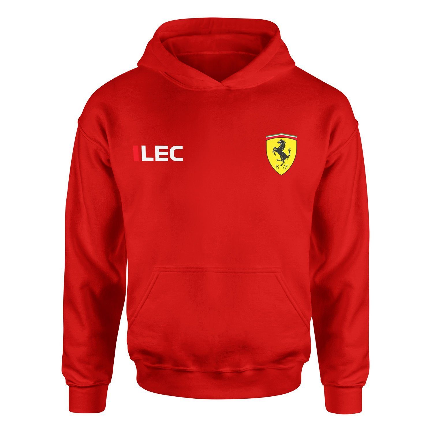Charles Leclerc Ferrari #LEC ID Hoodie L - Kırmızı