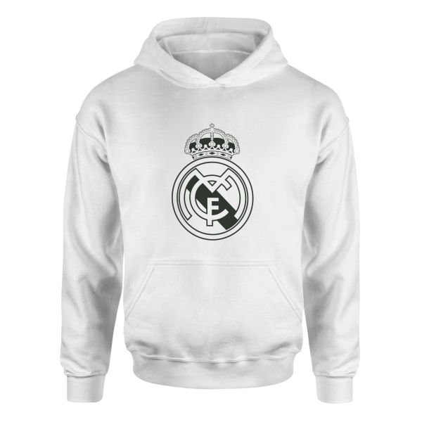 Real Madrid Shield Hoodie M - Beyaz