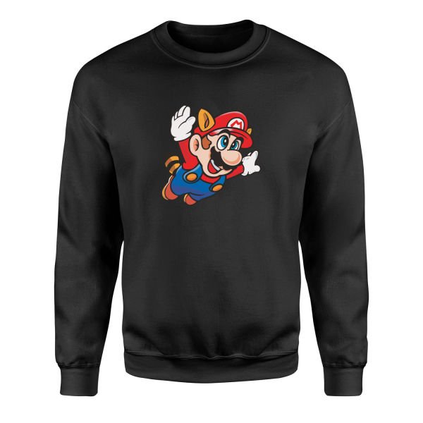 Super Mario Sweatshirt M - Siyah