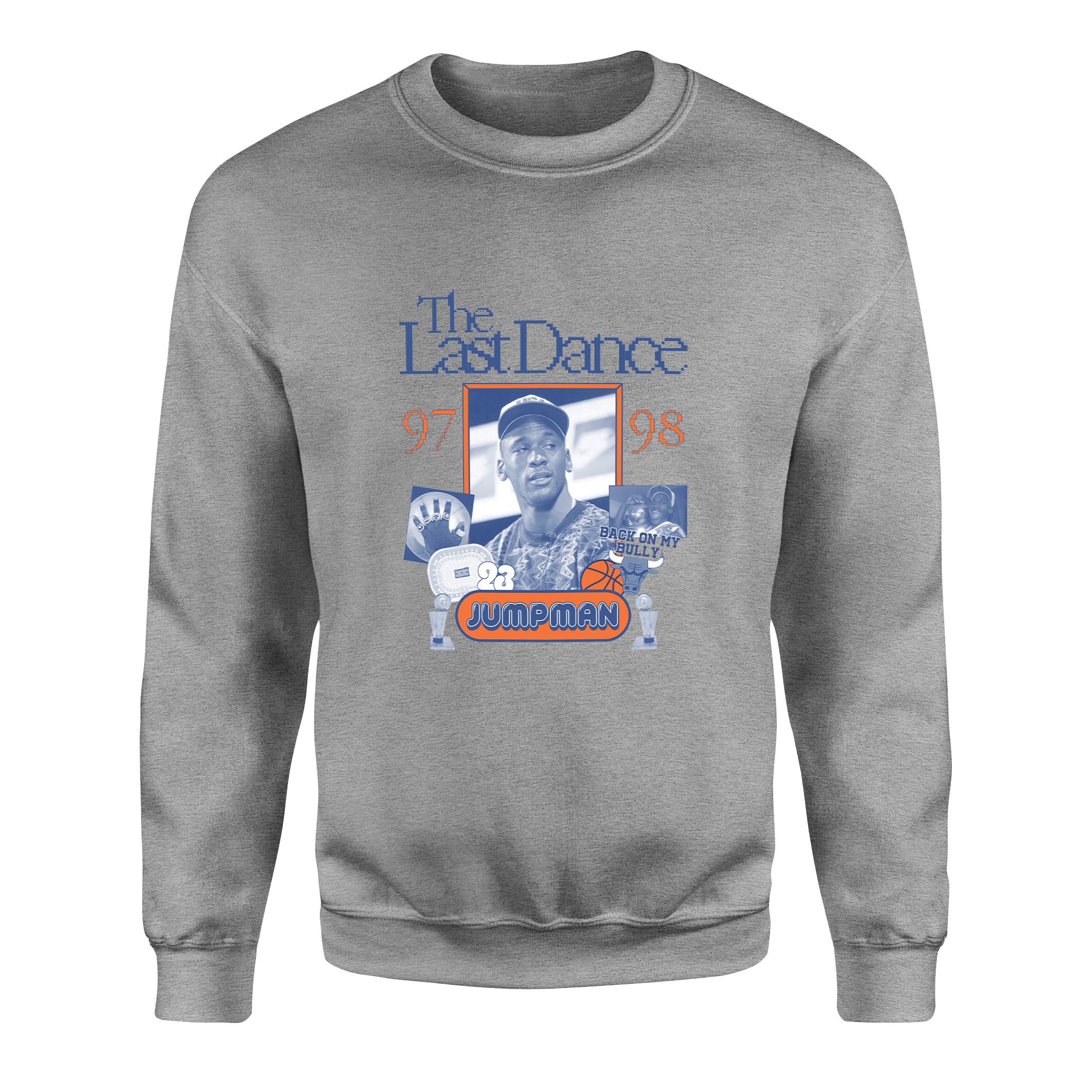 Air Jordan Back On My Bull Pixelated Sweatshirt XXL - Gri