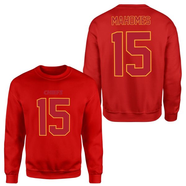 Patrick Mahomes Kansas City Chiefs Forma Sweatshirt L - Kırmızı