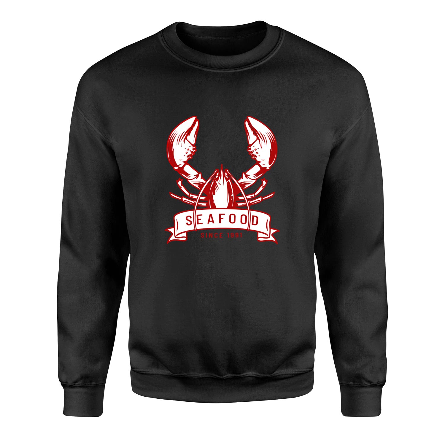 Seafood Sweatshirt XXL - Siyah